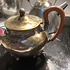 Antique silver broken teapot handle